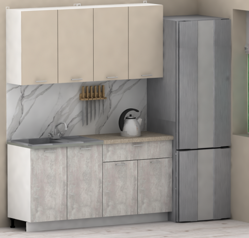 Кухня ЭлиГард LION 1,6 (2) (Персидский жемчуг/Ледяное дерево/Малага)