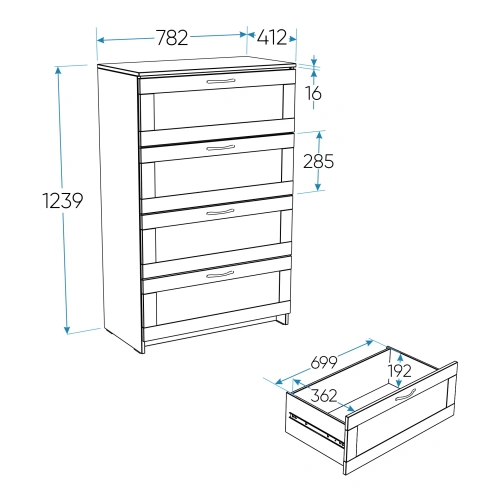 Комод Новус Индустри Сириус 2.02.02.060.3 (Сонома)