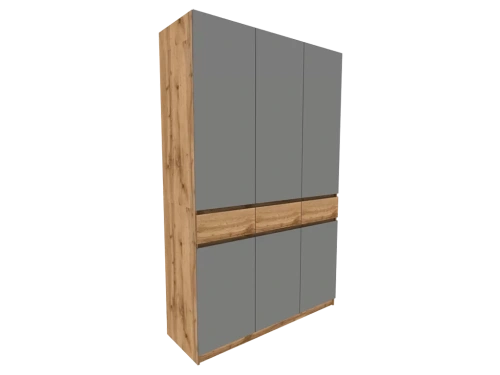 Шкаф Элигард 3 LOCARNO Дуб натуральный/Дымчатый алмаз