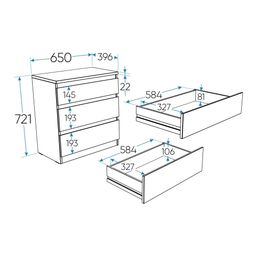 Комод Новус Индустри Кастор 2.03.02.060.4 (Серый)