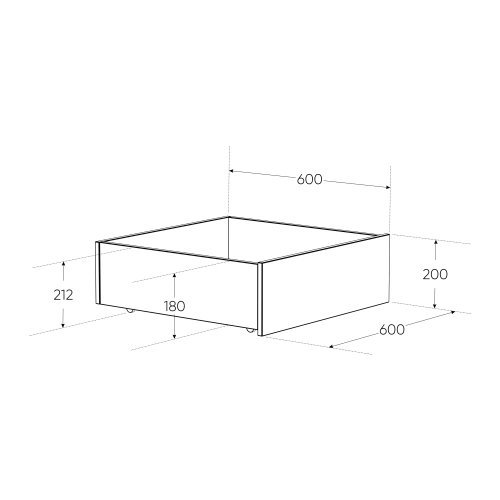 Ящик Новус Индустри Орион под кровать выкатной 2.01.09.120.1 (Белый)