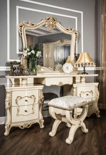 Стол туалетный ЭРА Джоконда Крем глянец