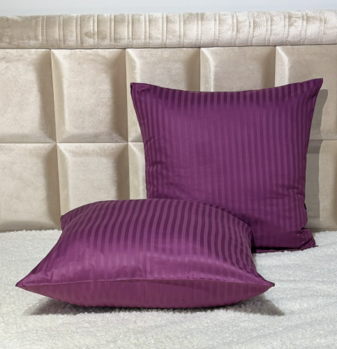 Комплект наволочек 70*70 страйп-сатин (Ежевика)