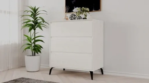 Комод РЭЙГРУПП Aleksa РГ-03-YYC (Ясень снежный/Ясень снежный/Черный)