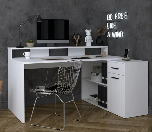 Стол компьютерный Интерлиния Skill-3 (Белый)