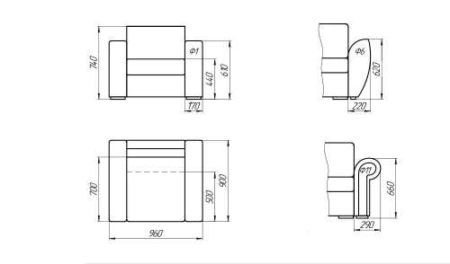 Мягкое кресло Лама-мебель Пингвин 2/6
