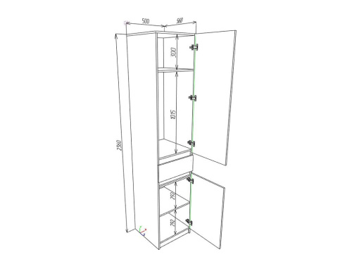 Шкаф Элигард 1 LOCARNO Дуб монтерей/Персидский жемчуг
