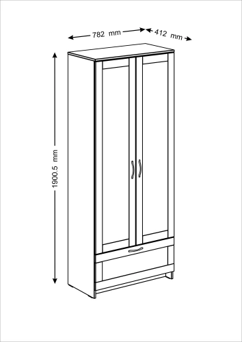 Шкаф Новус Индустри Сириус 2.02.01.240.3 (Сонома)