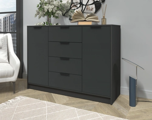 Тумба Интерлиния Концепт КТ-Т140 (Антрацит/Антрацит)