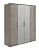 Шкаф ЭРА Gravita 4-дверный Серый камень глянец