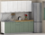 Кухня ЭлиГард LION 2,2 (Белый/Самшит/Дуб бунратти)