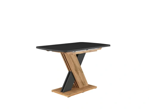 Стол раздвижной Элигард MIRAGE графит / дуб натуральный