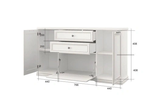 Тумба anrex SEVILLA 3D2S-1 (Белый)