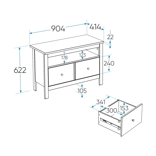 Тумба Новус Индустри Сага 2.08.03.080.1 (Белый)