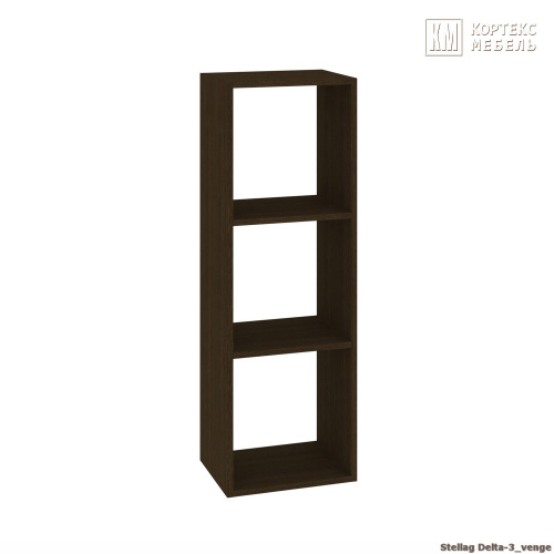 Стеллаж КортексМебель ДЕЛЬТА-3 36х105 (Венге тёмный)