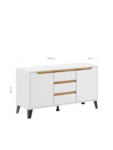 Тумба ЭлиГард Eyva RTV 2D3S (Белый)