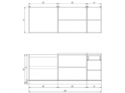 Кухня ЭлиГард LION 2,0 (Ледяное дерево/Дымчатый алмаз/Королевский опал)