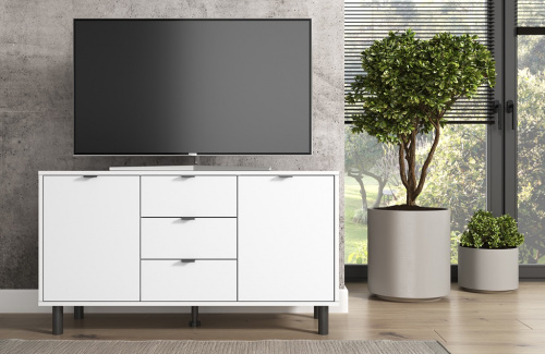 Тумба RTV ЭЛИГАРД MONE 2D3S (Белый)