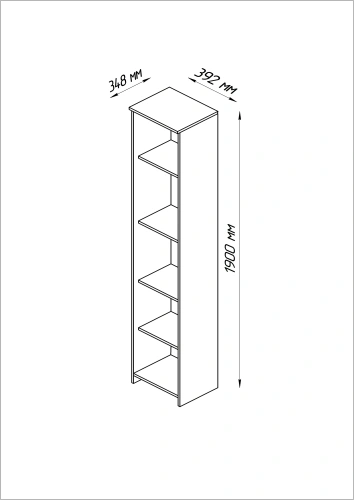 Стеллаж Новус Индустри Сириус 2.02.07.150.1 (Белый)