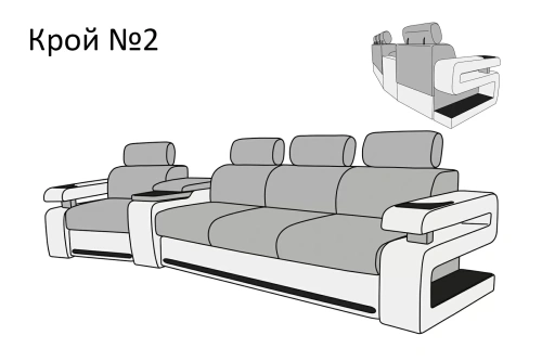Модульный диван Петрамебель Марсель Люкс