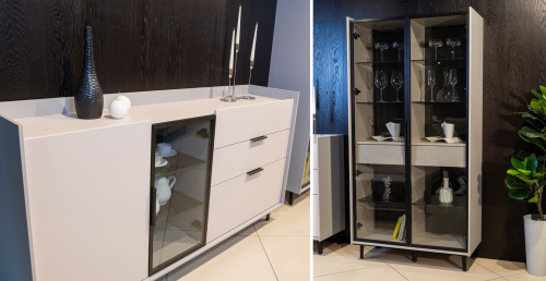 Шкаф комбинированный Мебель-Неман Модена Жемчуг МН-048-22-Ц2