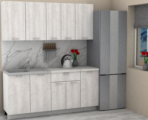 Кухня ЭлиГард LION 1,8 (Сосна каньон/Королевский опал)