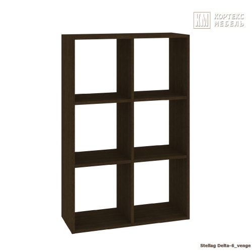 Стеллаж КортексМебель ДЕЛЬТА-6 71х105 (Венге тёмный)