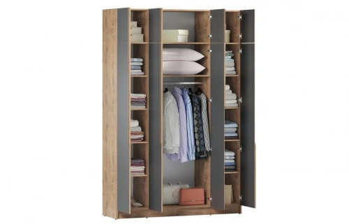 Шкаф Элигард AURA 4Dа (Дуб вотан/Графит)