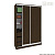 Шкаф КортексМебель Сенатор ШК10-45 классика ДД (Венге тёмный)