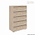 Комод Кортекс Мебель БАРИ 80-5ш (Дуб Сонома/Дуб Сонома/Дуб Сонома)