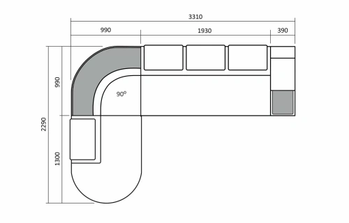 Модульный диван Петрамебель Браво Комфорт