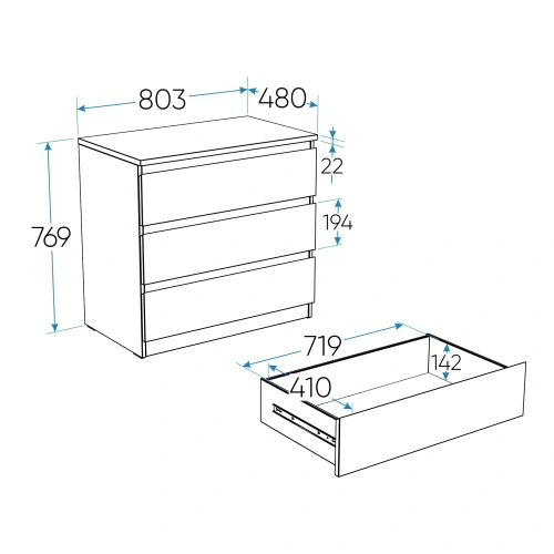 Комод Новус Индустри Мальта 2.05.02.040.1 (Белый)
