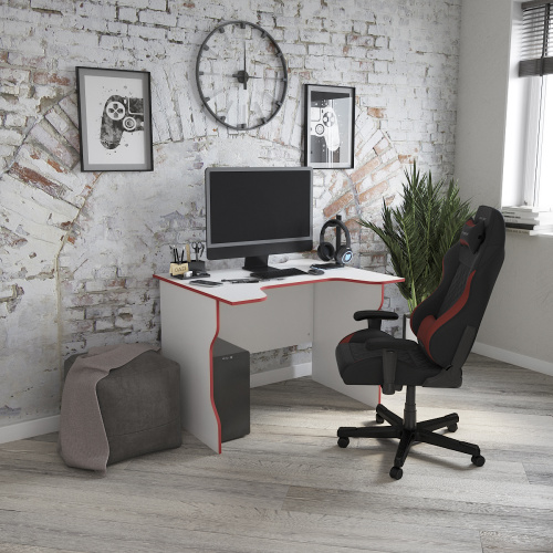 Стол компьютерный Mebelain ВАРДИГ К2 Белый/черный