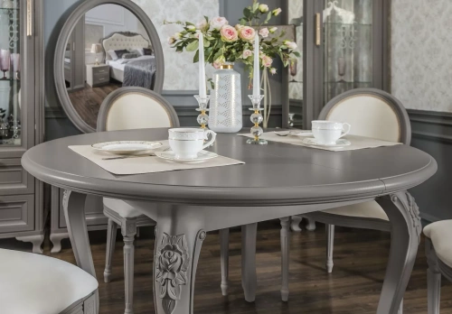 Стол ЭРА Мокко круглый Серый камень