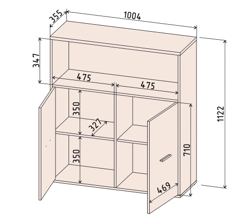 Тумба Интерлиния Skill-50 (Белый)