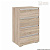 Комод Кортекс Мебель БАРИ 60-4ш (Дуб Сонома/Дуб Сонома/Белый)