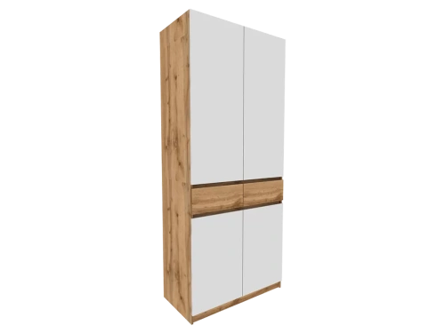 Шкаф Элигард 2 LOCARNO  Дуб натуральный/Белый