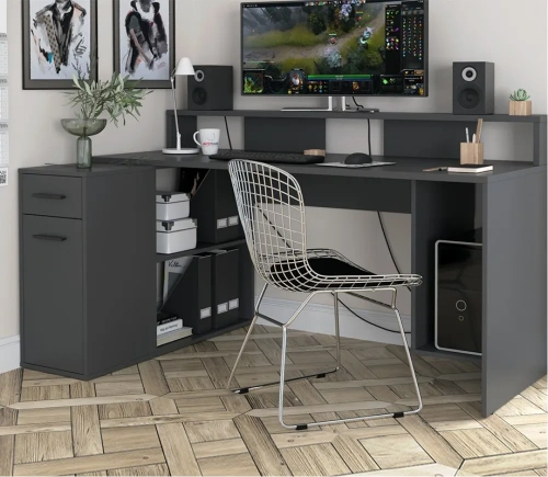 Стол компьютерный Интерлиния Skill-2 (Антрацит)