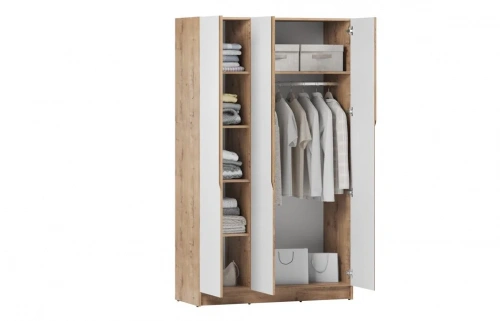 Шкаф Элигард AURA 3D (Дуб вотан/Белый)
