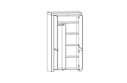Шкаф anrex TAURUS 2DG с полками
