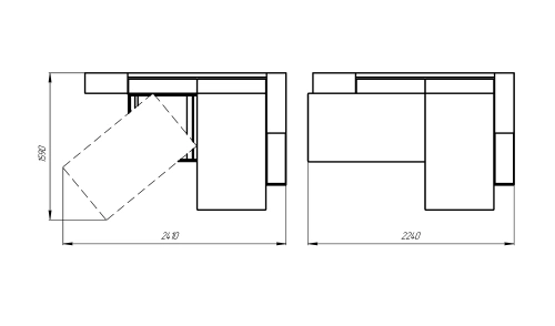 Угловой диван Лама-мебель Пингвин 2/20