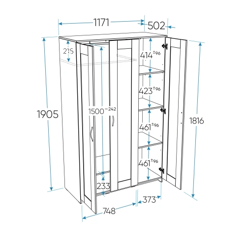 Шкаф Новус Индустри Сириус 2.02.01.550.3 (Сонома)