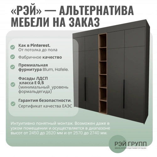 Добор к прихожей РЭЙГРУПП D6B1 (Белый премиум)