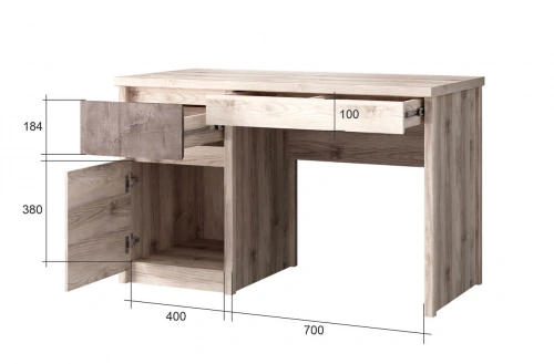 Стол anrex JAZZ 1D2S L-P универсальный