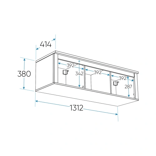 Полка навесная Новус Индустри САГА 2.08.17.150.1 (Белый)