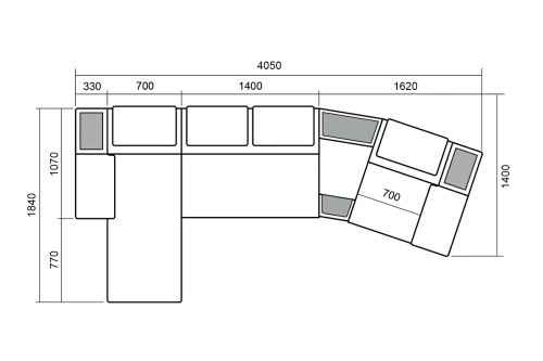 Модульный диван Петрамебель Айпетри Люкс