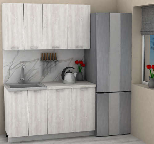 Кухня ЭлиГард LION 1,4 (Сосна каньон/Королевский опал)