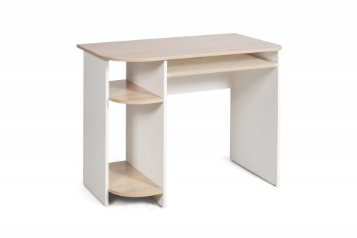 Стол компьютерный МебельКласс Компакт (Белый/Дуб сонома)
