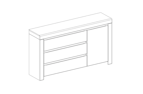 Тумба anrex TAURUS 1D3S