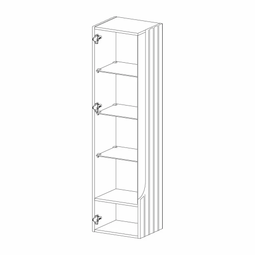 Шкаф Навесной Мебель-Неман Лоренсо Графит МН-043-02